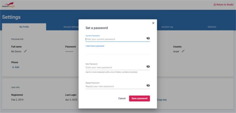 Change password step3