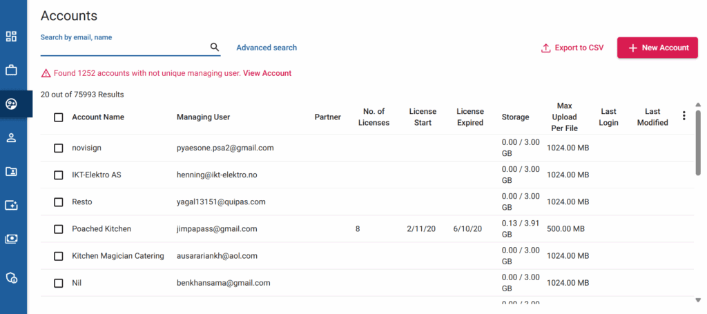 creating an account