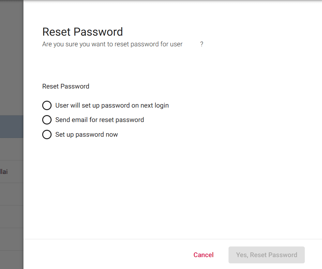 password reset admin step 2