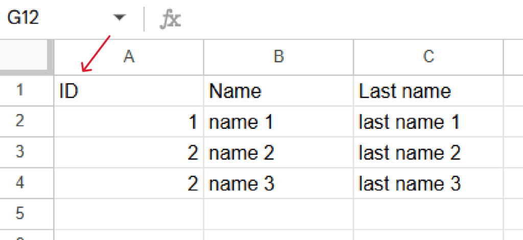 google sheets ID