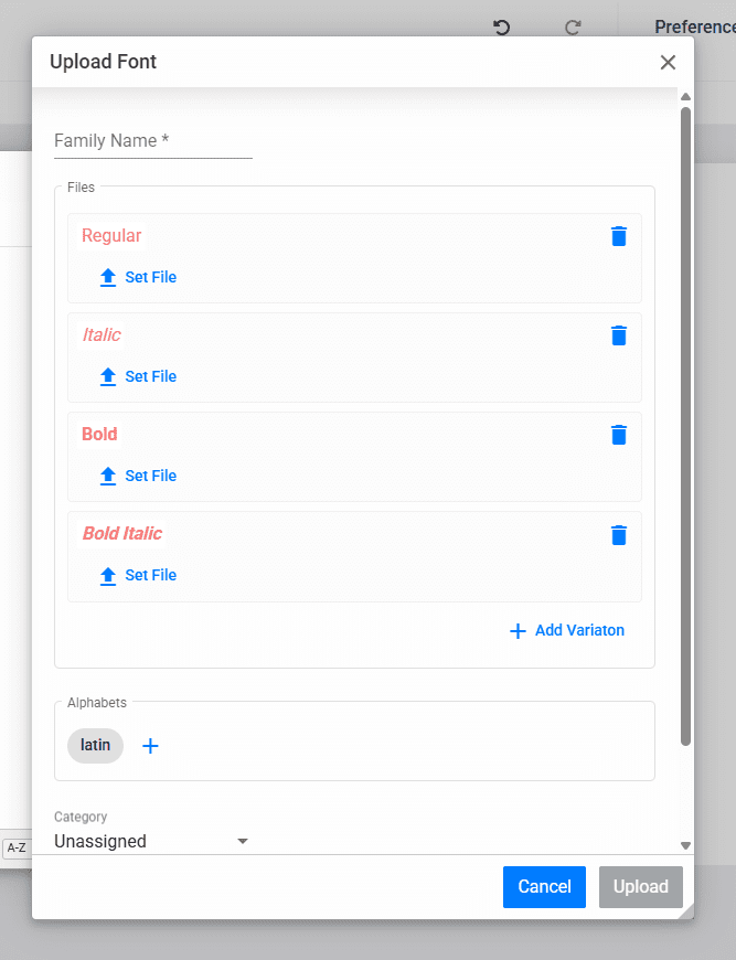 adding relevant fonts
