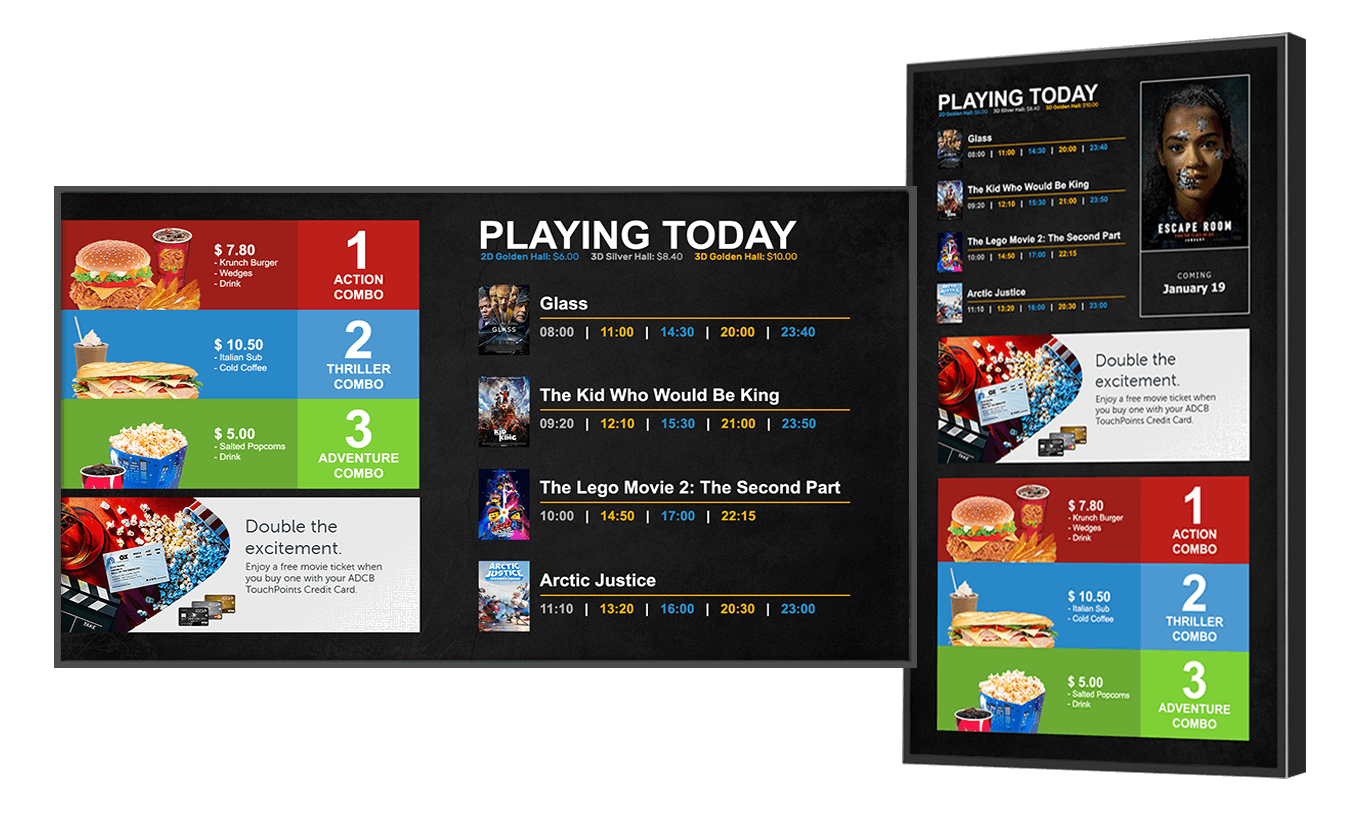 digital signage for cinemas