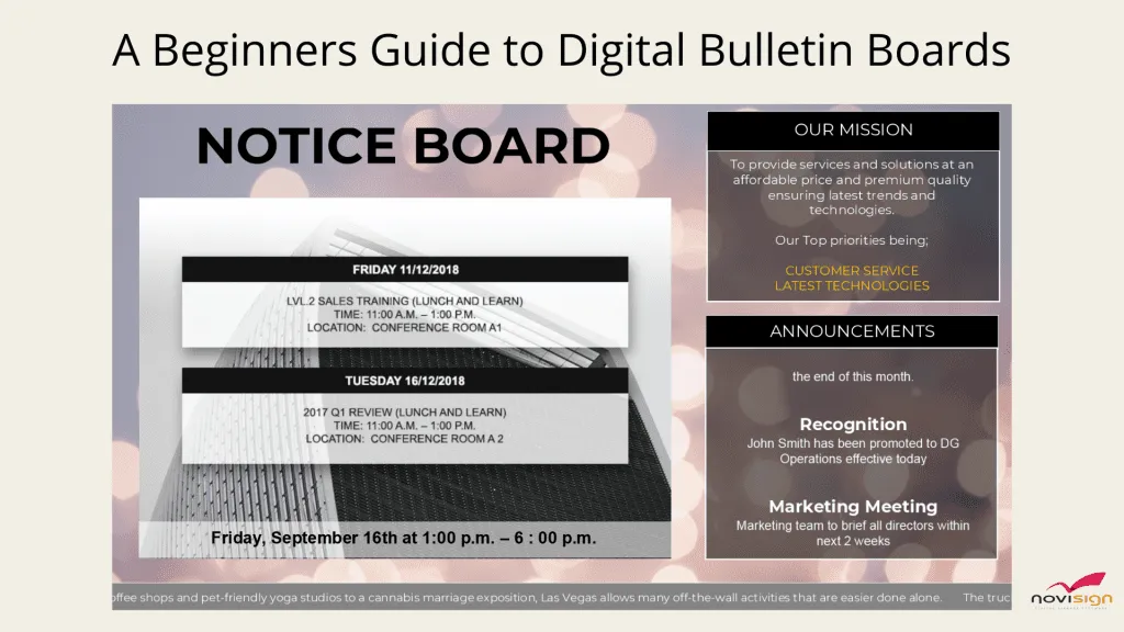 Digital bulletin boards Digital bulletin boards