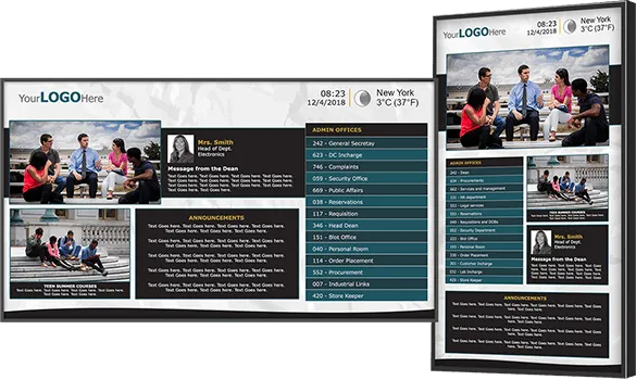 digital signage for schools