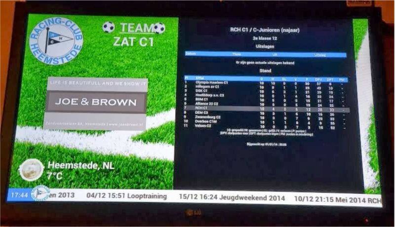 Digital signage RCH Football Club
