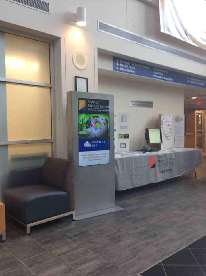 Healthcare digital signage at Atlantic Health System hospitals
