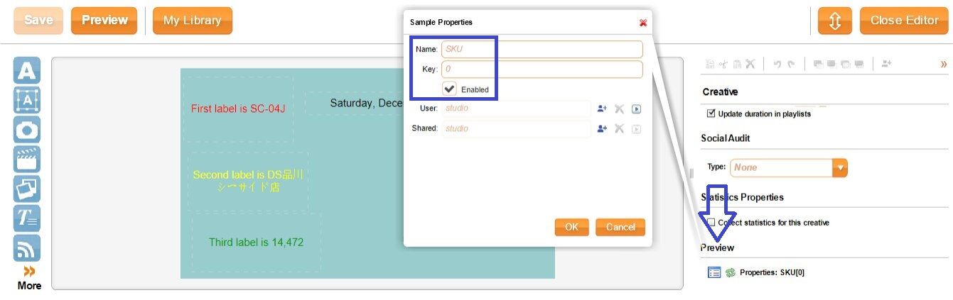 Digital signage connected label Digital signage connected label