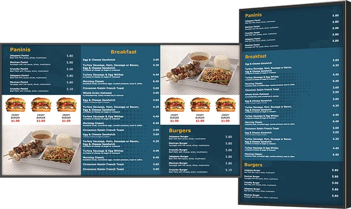 digital menus