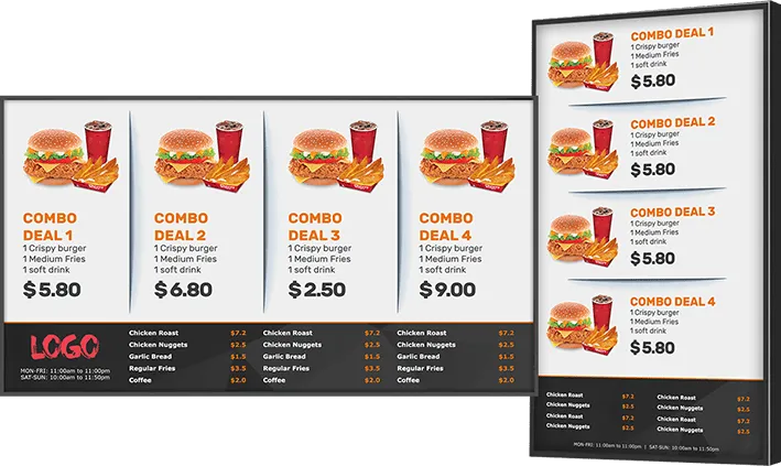 digital signage for fast food