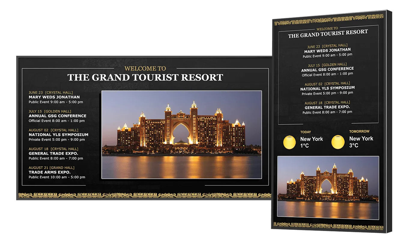 Resort Digital Signage