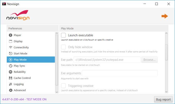 Windows app Play Mode settings Windows app Play Mode settings