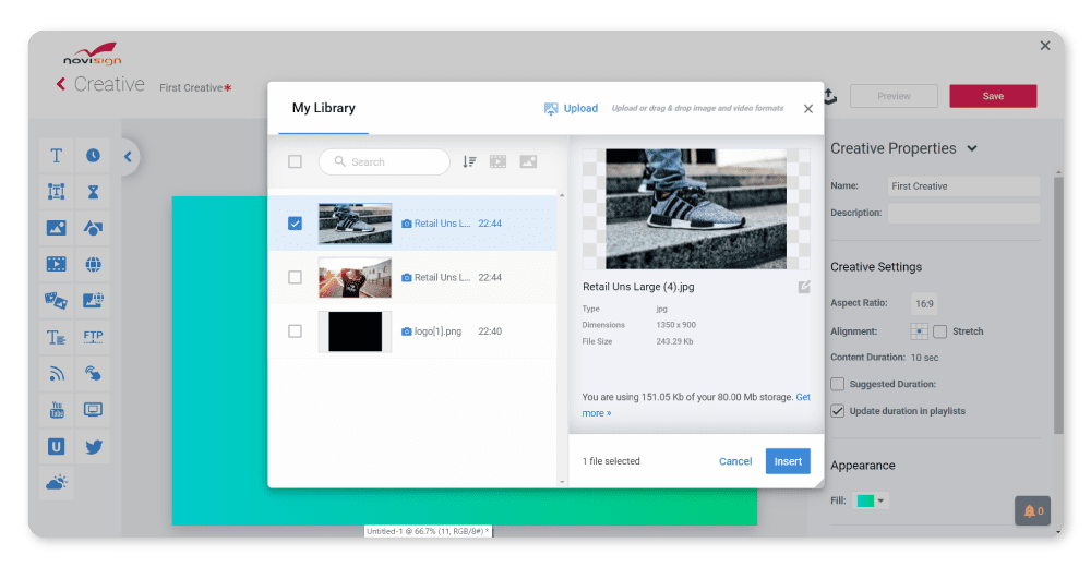 Upload to my Library