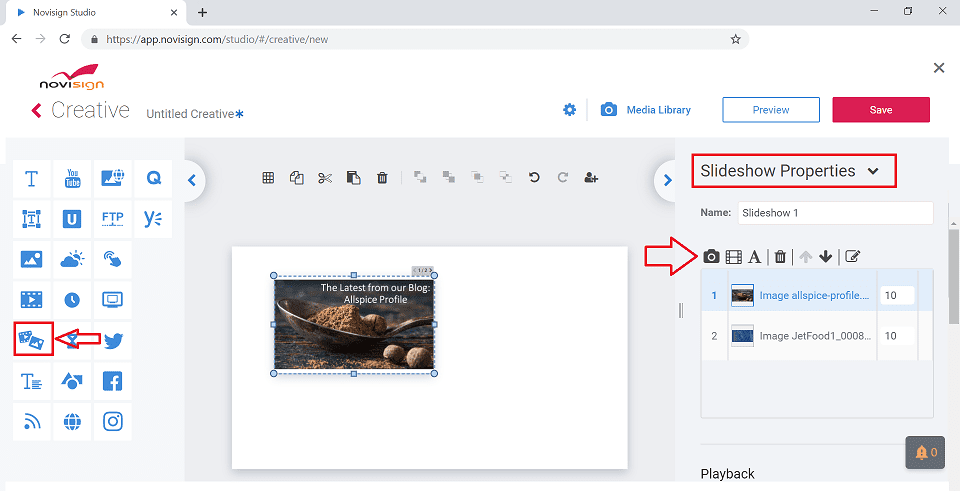 Slideshow Digital Sign