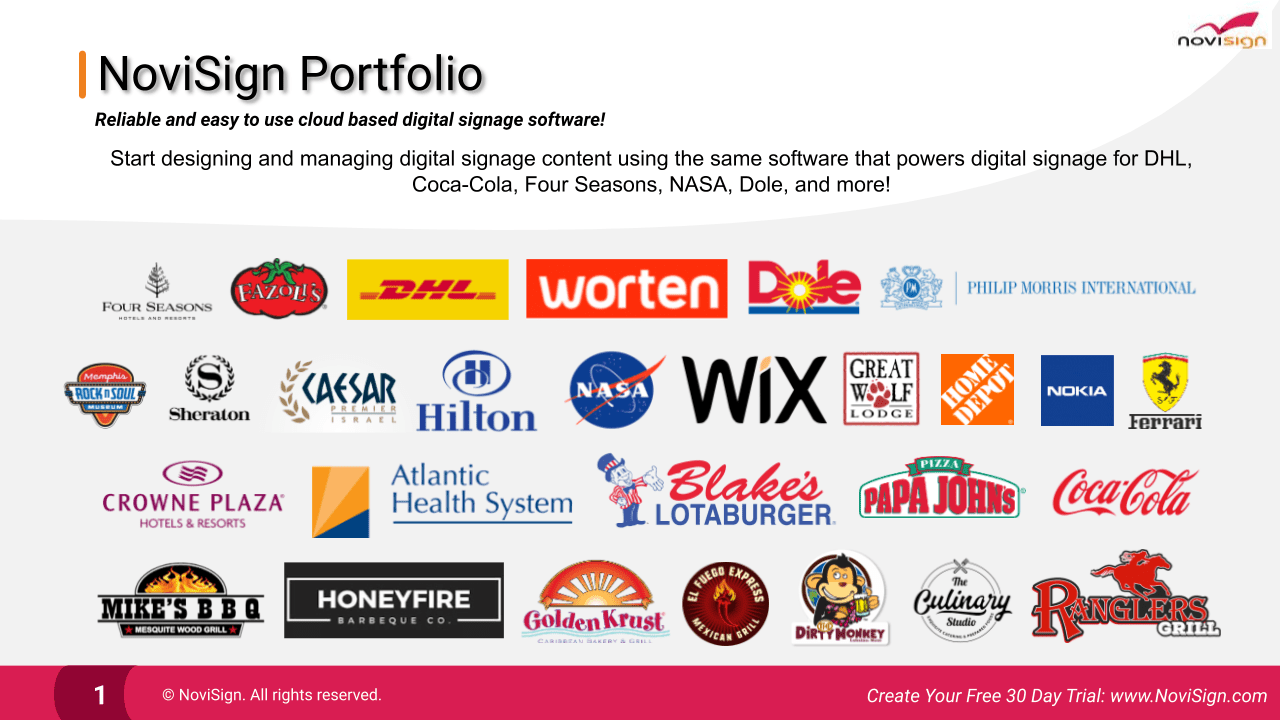NoviSign Portfolio pptx