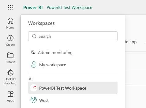 PowerBI test workspace (1)