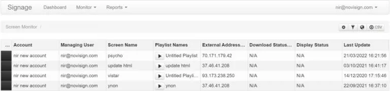 Reports other account
