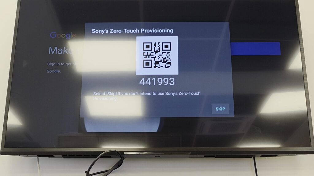 Provisioning Sony Bravia