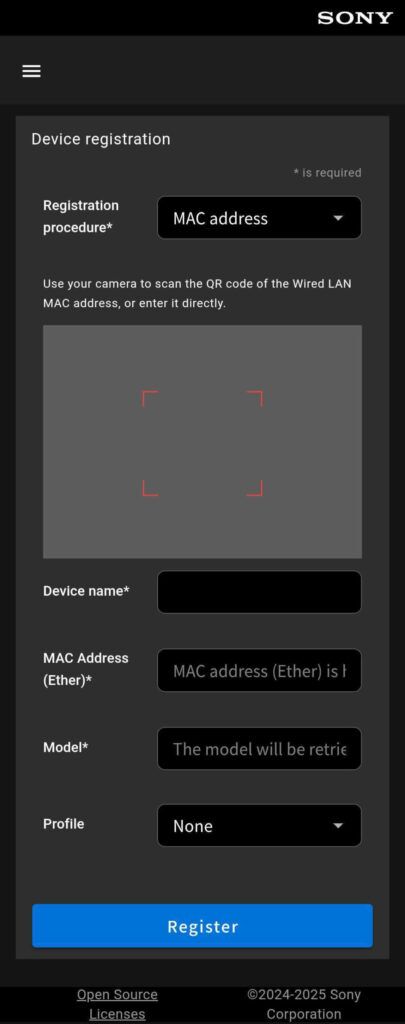 provisioning Sony Bravia