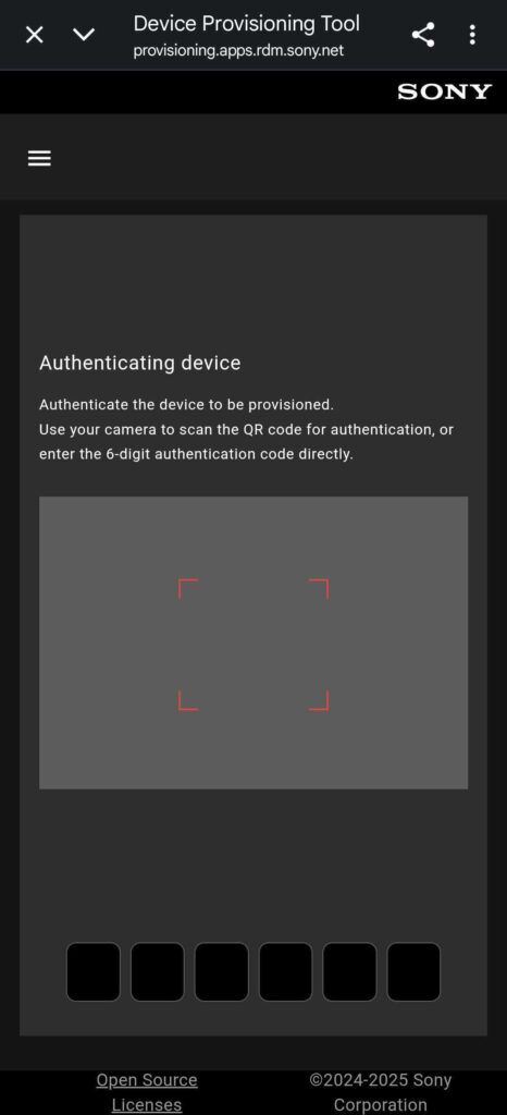 Provisioning Sony Bravia