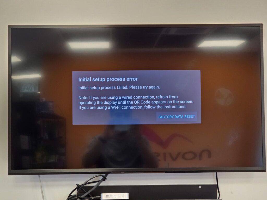 troubleshooting provisioning Sony Bravia