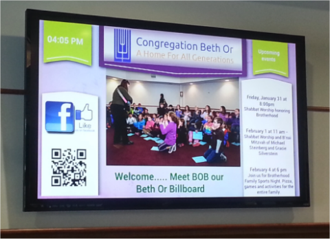 Digital signage for religious institutions