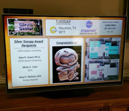 Digital signage at NASA