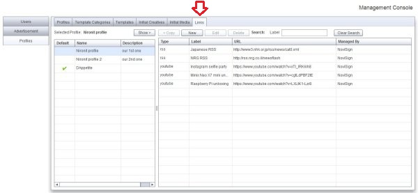 Flavor links console management of digital signage