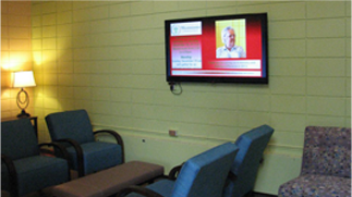 Digital display at rest corner