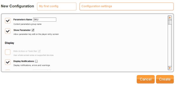 Create configuration