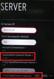 LG server menu