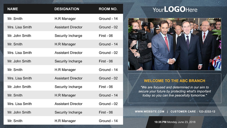 lobby digital directory