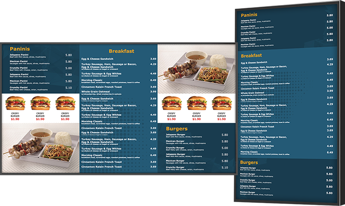 digital menus