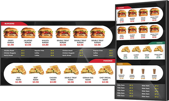 quick service digital menu boards