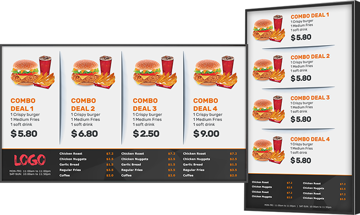 digital signage for fast food