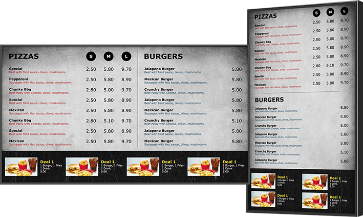 digital menu boards