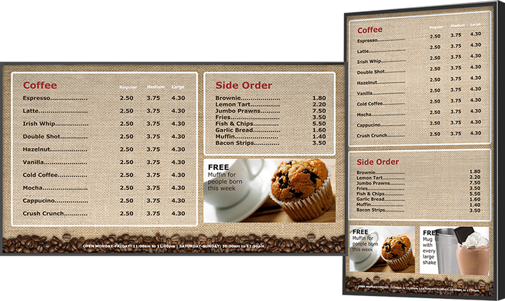 Digital Menu Board Templates