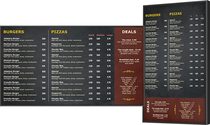 Digital Menu Board Templates