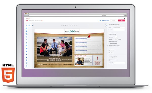 HTML5 digital signage Studio