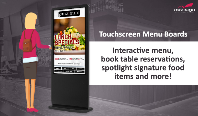 touchscreen menu kiosk