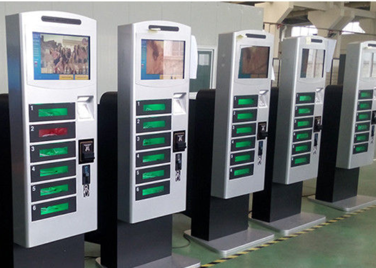 Cell phone charging kiosk