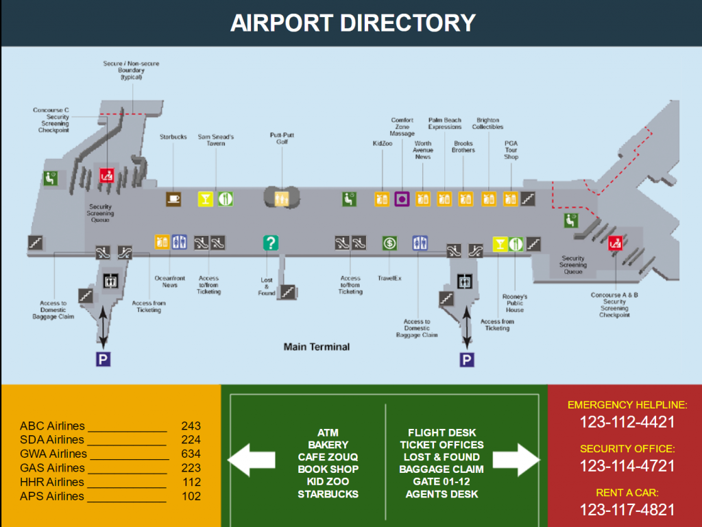 airport digital signage