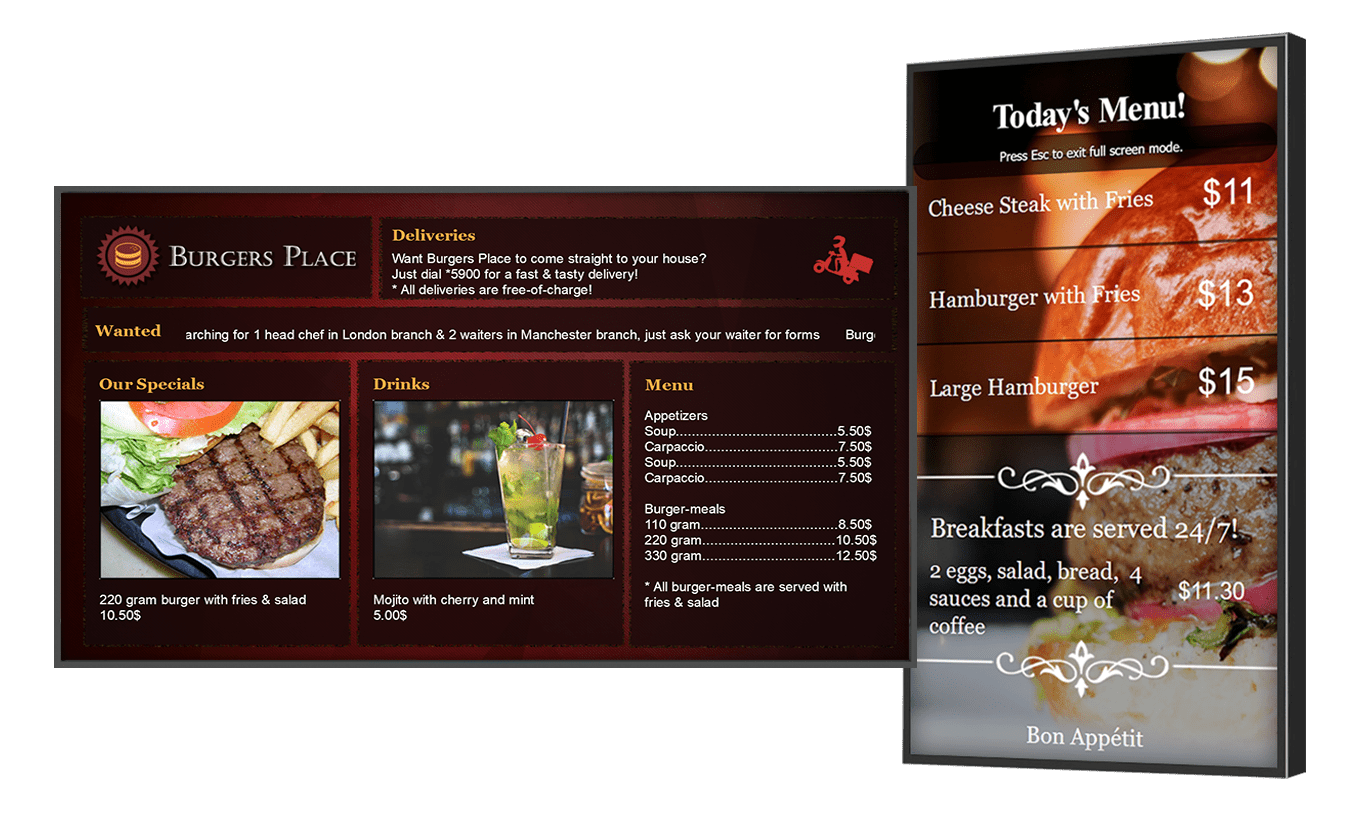 Digital Menu Board Templates