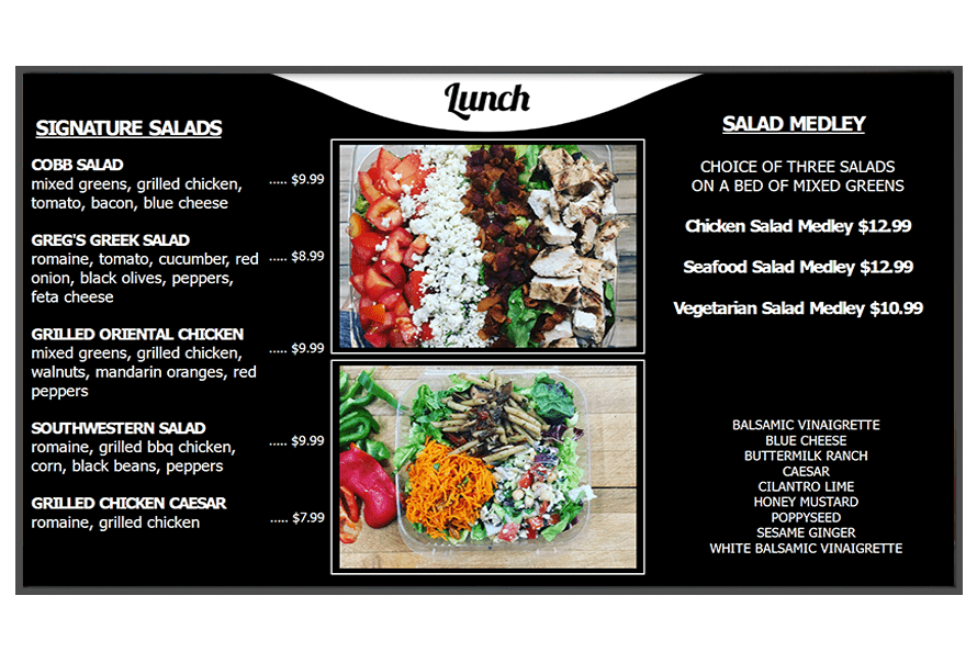 Digital Menu Board Templates