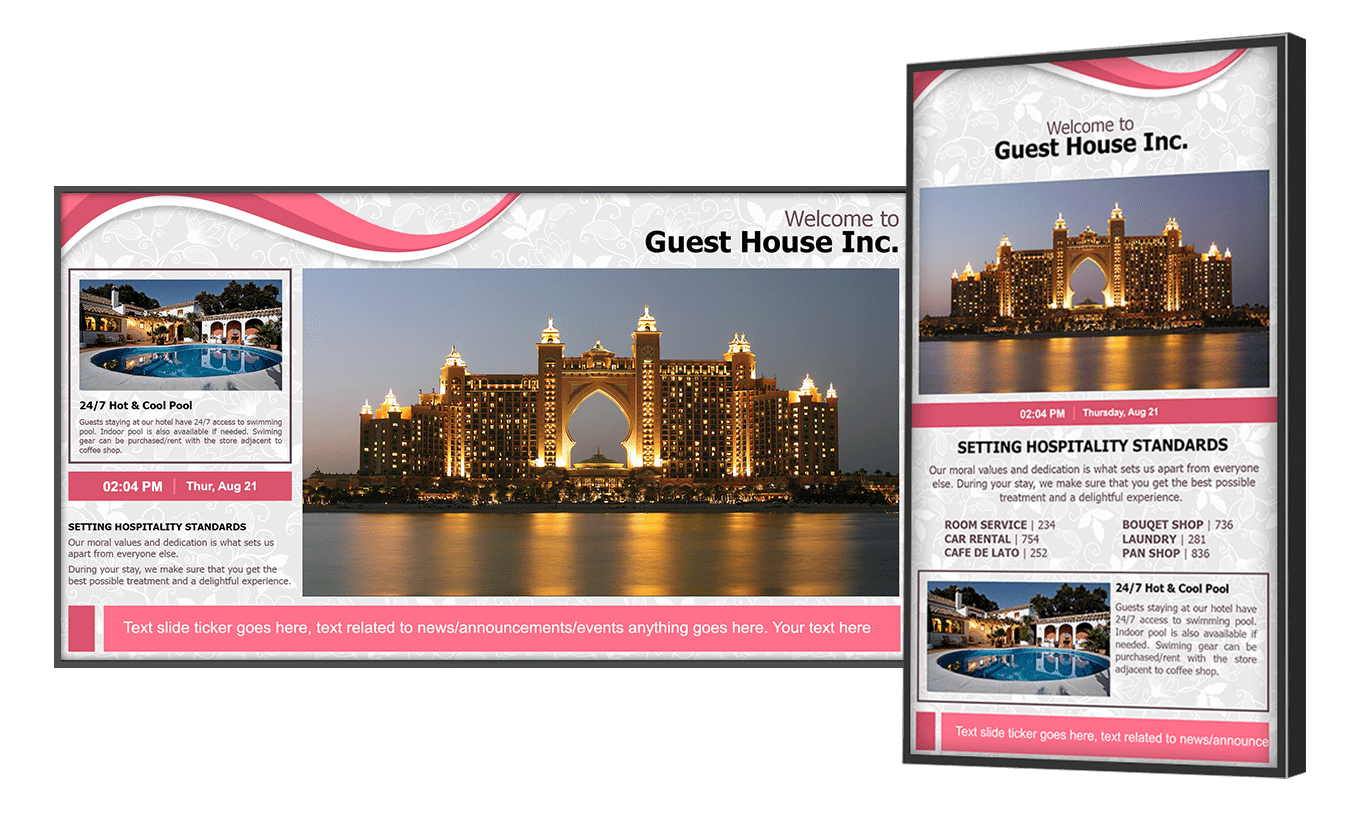 Hospitality Signage Templates