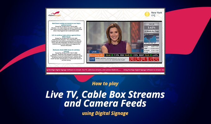 Live TV zone in digital signage