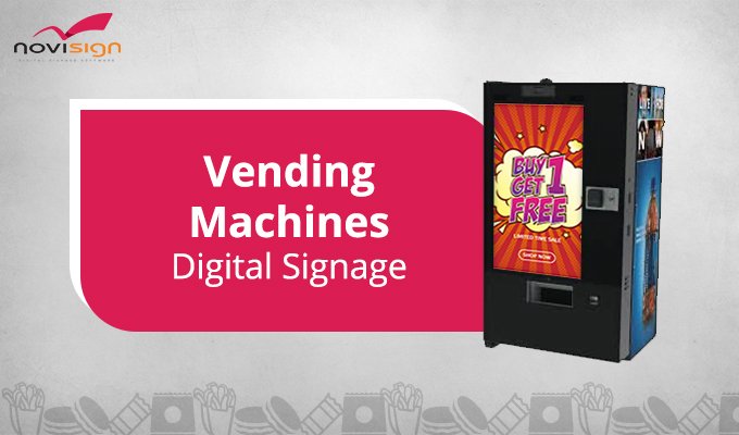 Digital signage for vending machines