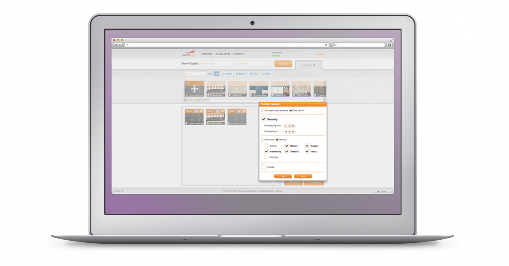Digital signage scheduling
