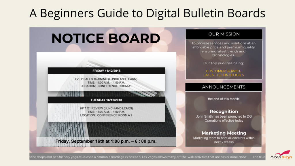 Digital bulletin boards