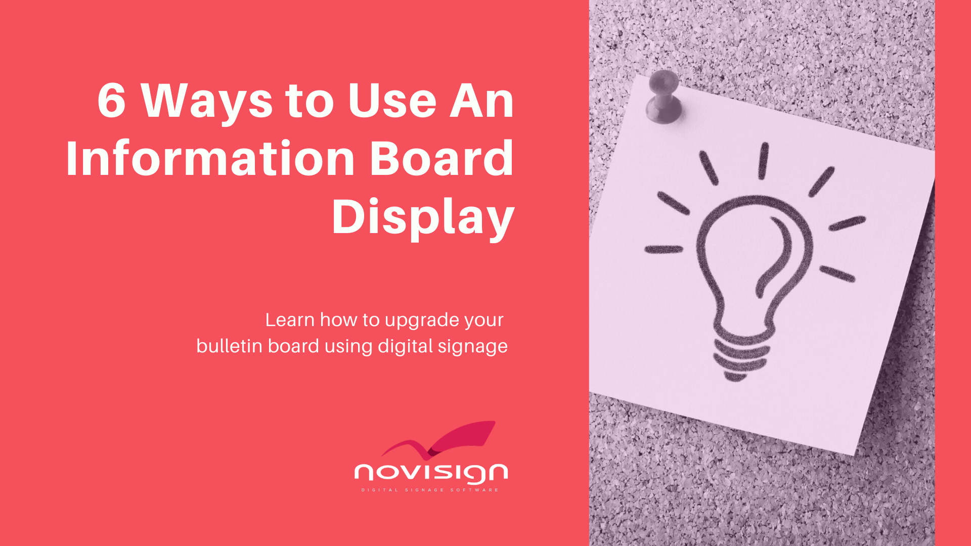 6 Ways to use an information board display