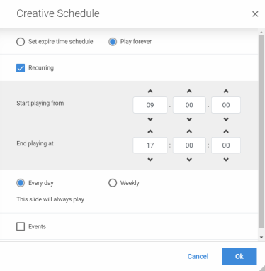 Schedule by time